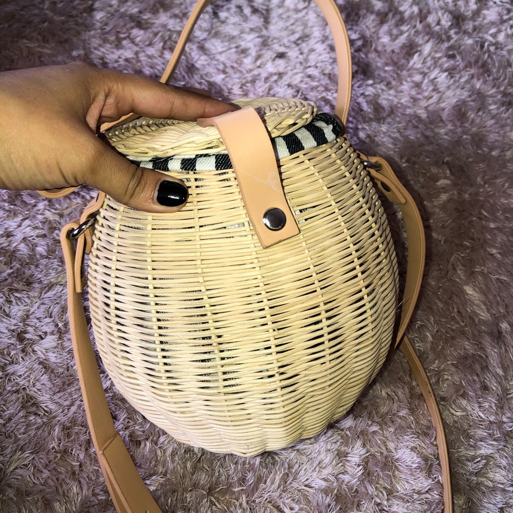 ZARA woven basket crossbody